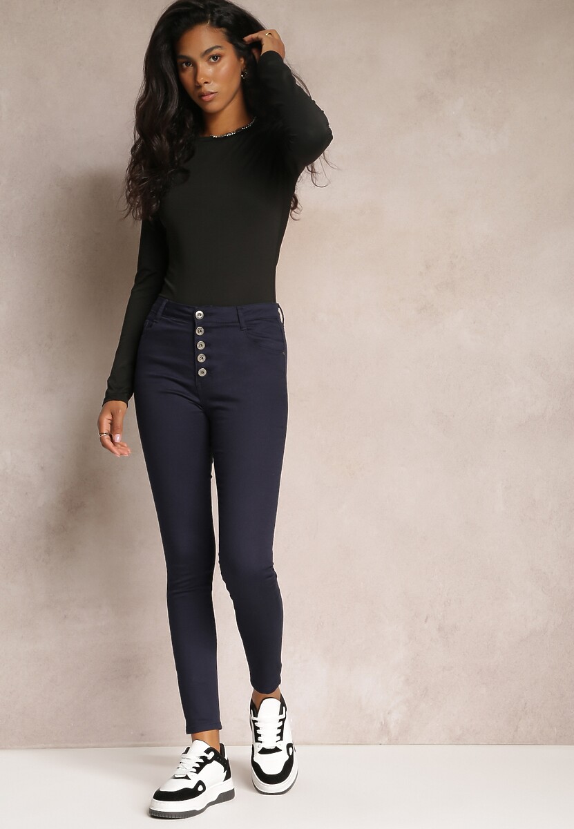 Beżowe Spodnie Skinny Winvienne