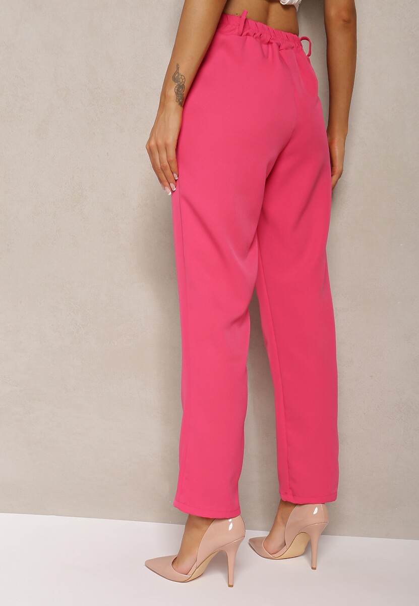 Ciemnoróżowe Spodnie Regular Namamn