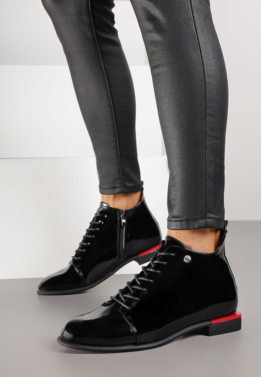 Czarne Botki Vices Trzewiki Aliff