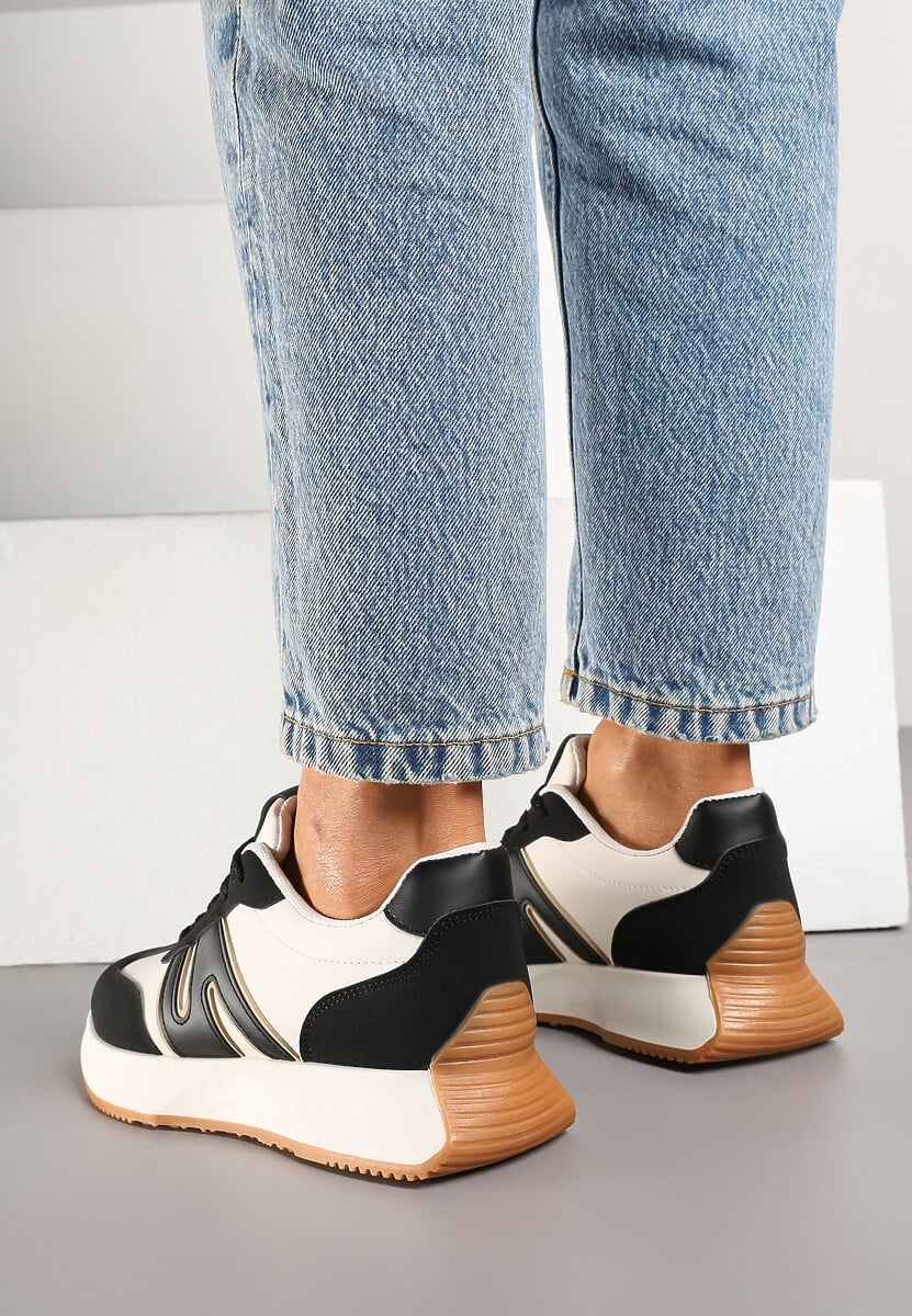 Czarne Sneakersy Ozdobione Geometrycznym Motywem Dalvisa