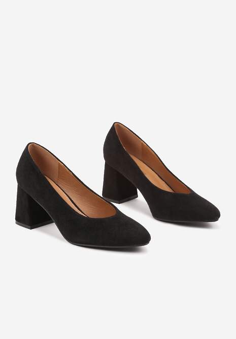 Czarne Czółenka na Słupku z Noskiem Migdałkiem Xoreria