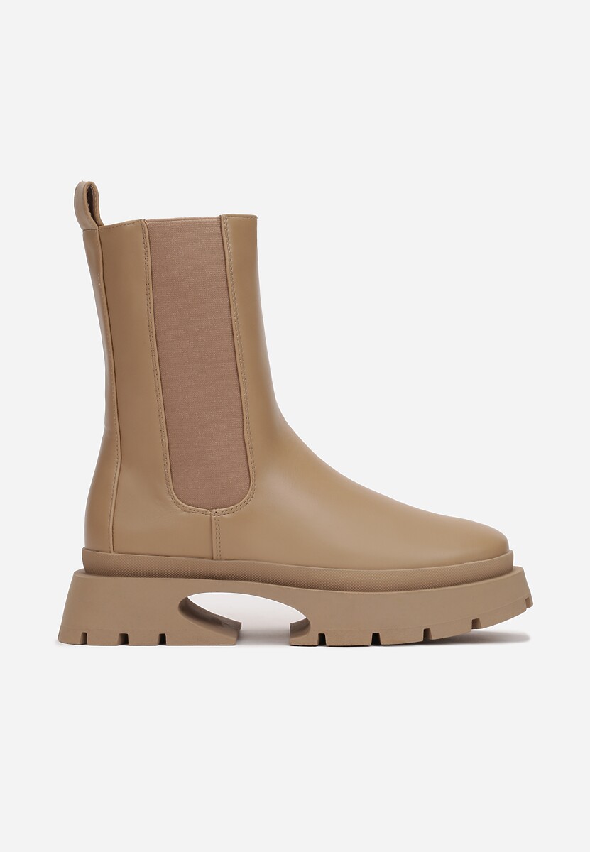 Ciemnobeżowe Botki Nasreen