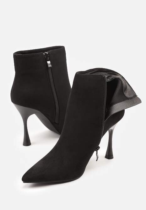 Czarne Botki na Szpilce Vices w Klasycznym Stylu Tikolisse
