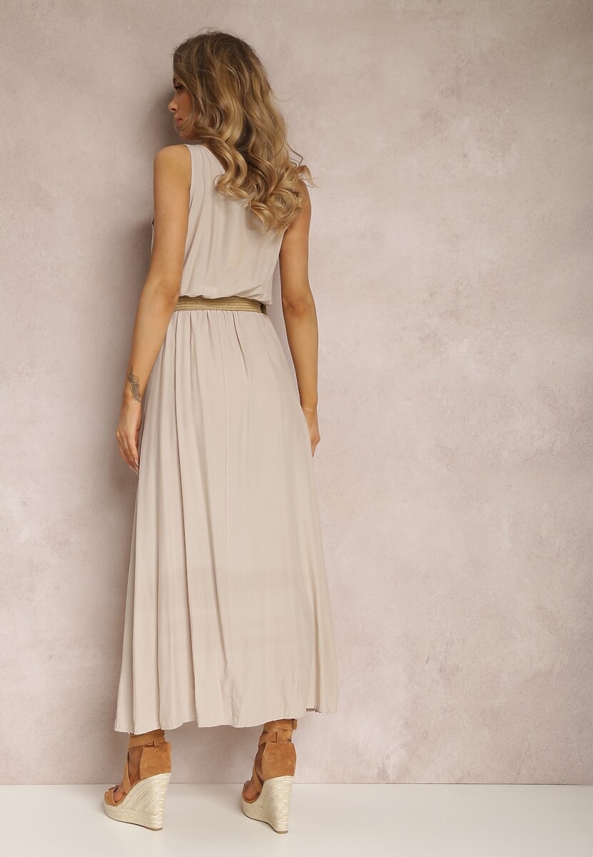 Jasnobeżowa Sukienka Loraeshell