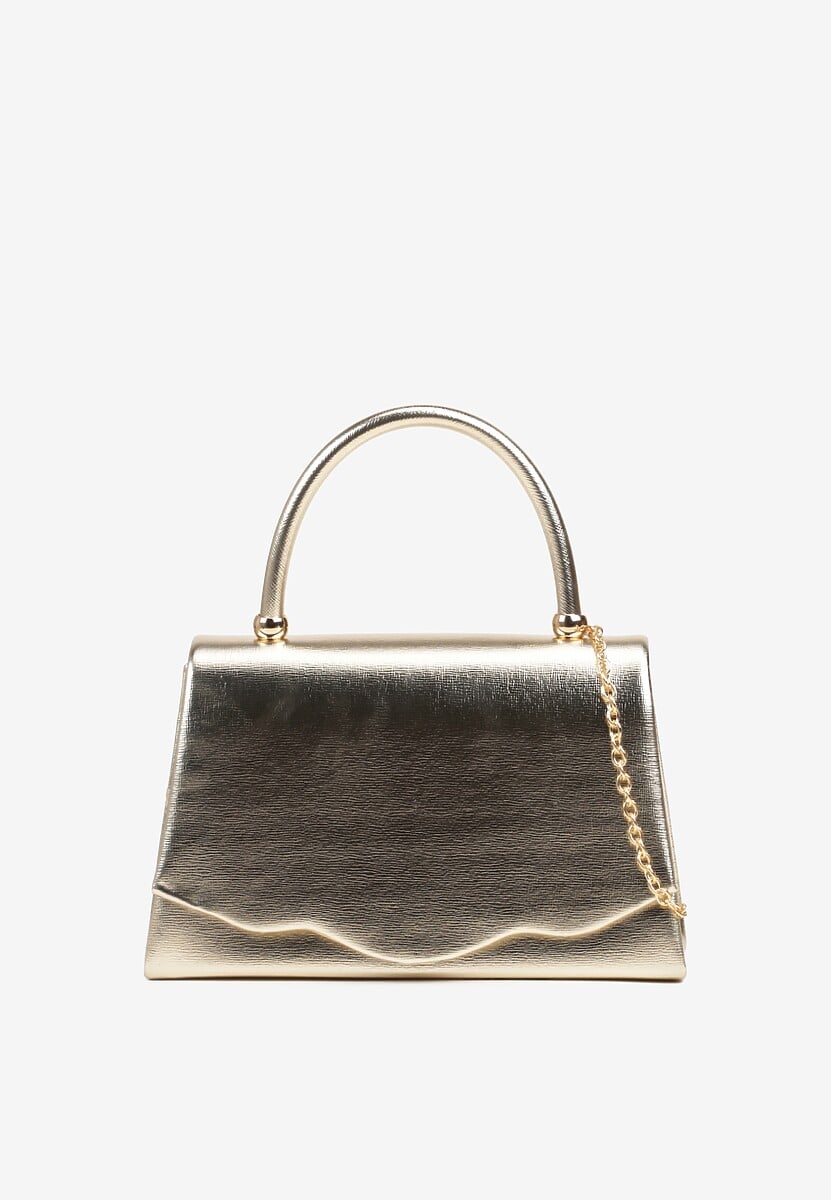 Srebrna Torebka Kuferek z Rączką i Odpinanym Łańcuszkiem Fesavia