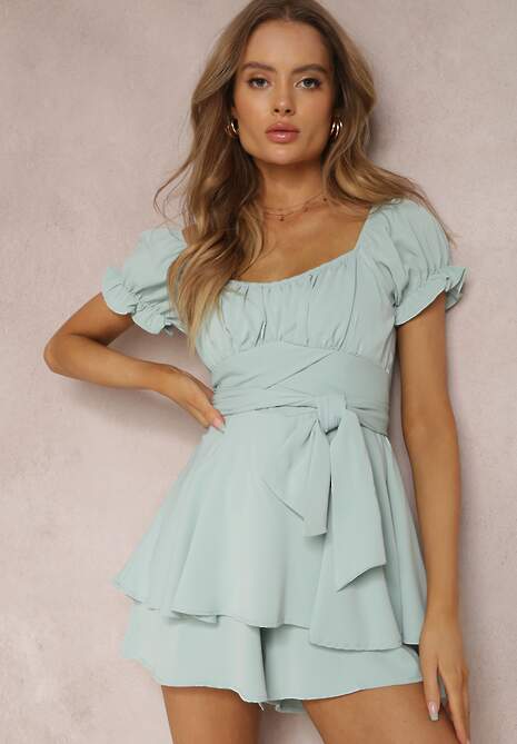 Miętowy Kombinezon Astinca