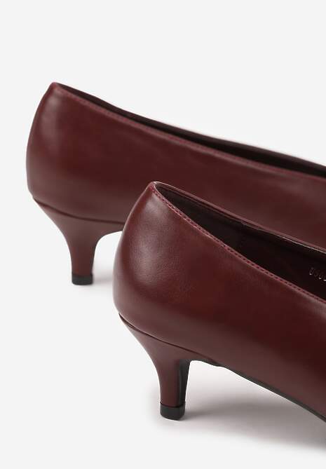 Bordowe Czółenka na Kaczuszce w Klasycznym Stylu Rilanela