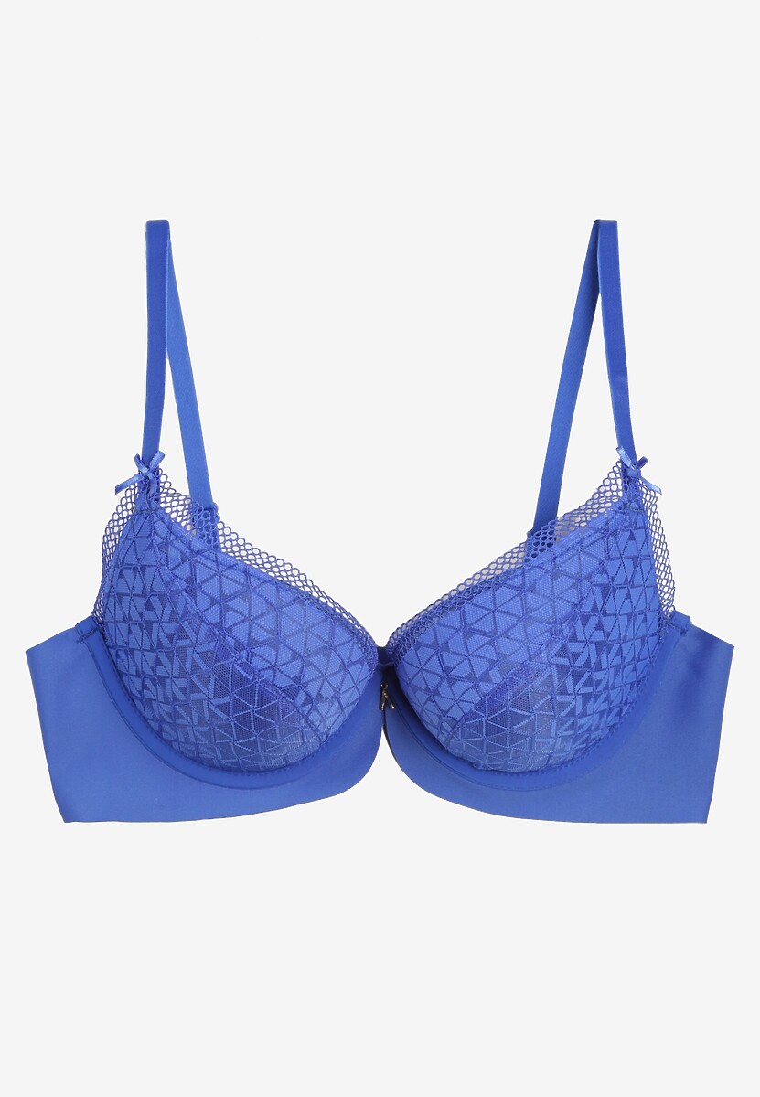 Granatowy Biustonosz z Drobną Zawieszką Ecrulia