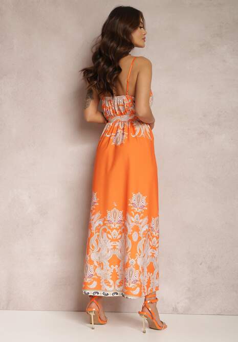 Pomarańczowa Sukienka Tryphica