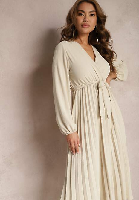 Jasnobeżowa Sukienka Phloroe