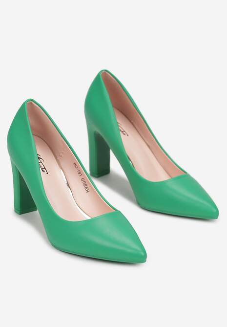 Zielone Czółenka ze Szpiczastym Noskiem Marnera