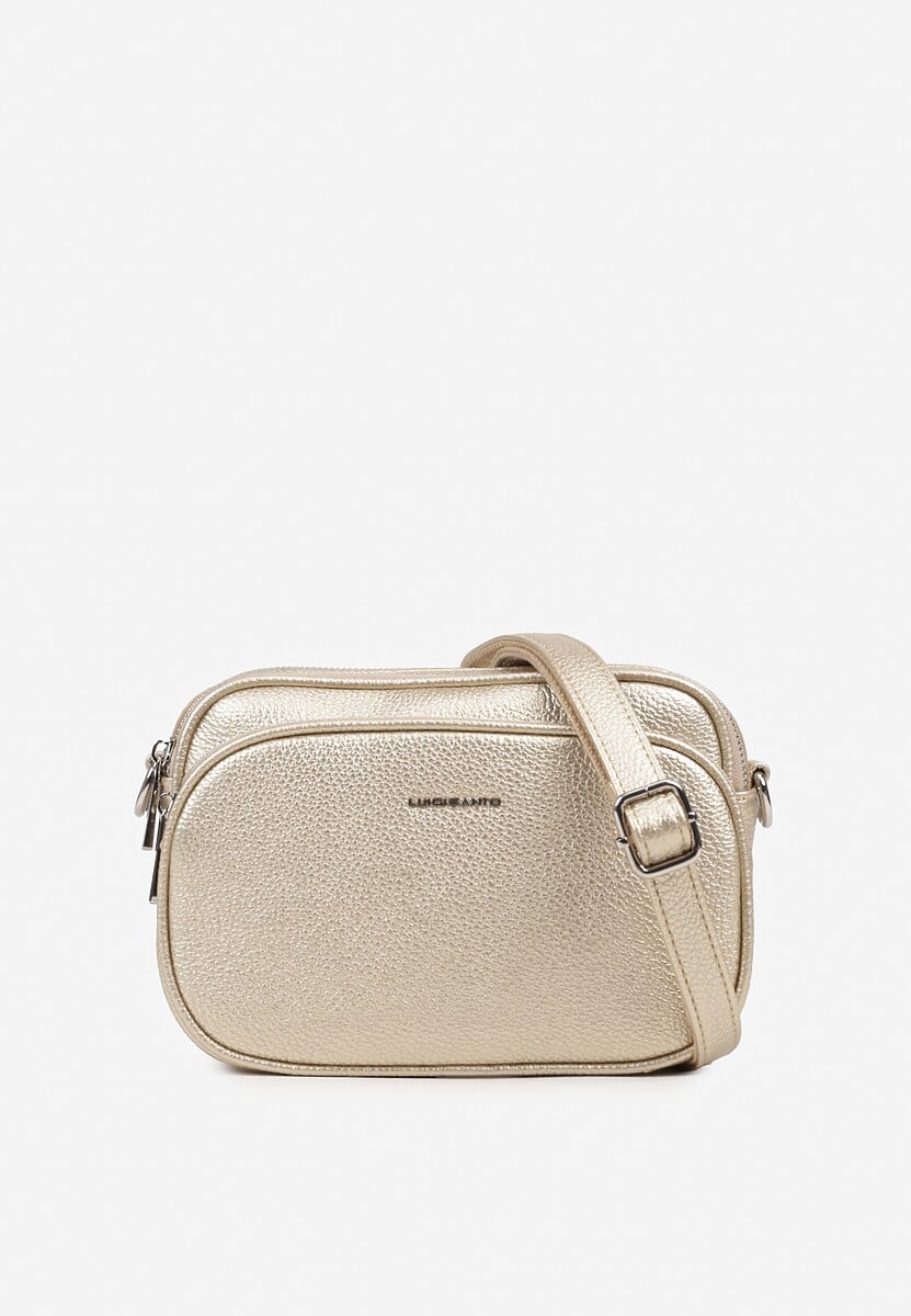 Złota Dwukomorowa Torebka Typu Listonoszka Ellirin