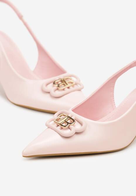 Różowe Sandały na Kaczuszce z Odsłoniętą Piętą Tirreina