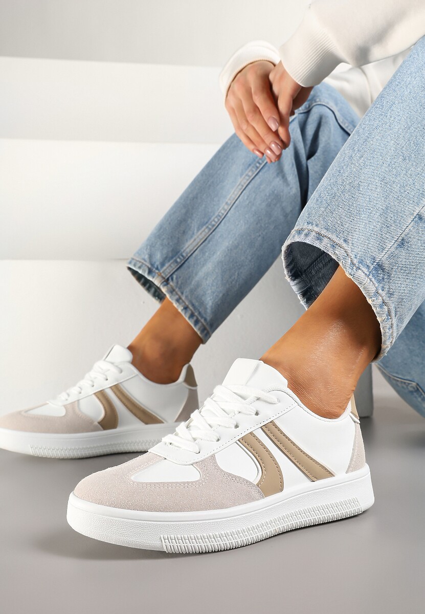 Biało-Zielone Sneakersy Klasyczne Tenisówki Setinora