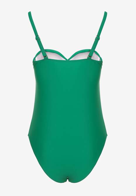 Ciemnozielony Strój Kąpielowy z Ozdobnym Wiązaniem Temelea