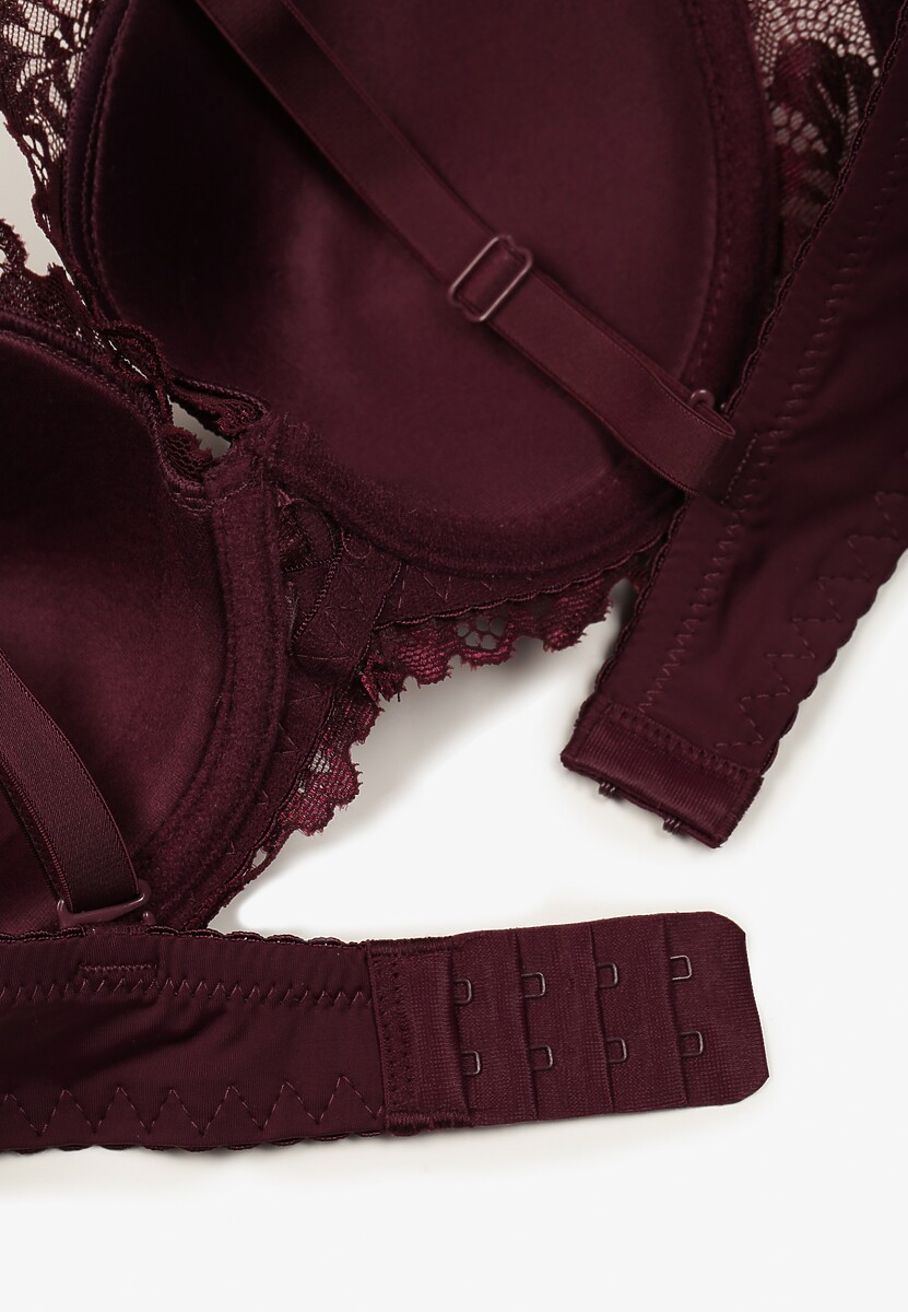 Ciemnofioletowy Biustonosz Ozdobiony Koronką Vonavia