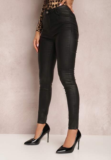 Czarne Spodnie Skinny Lyphara