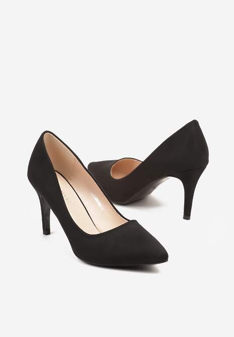 Czarne Czółenka z Noskiem w Szpic Klegelia