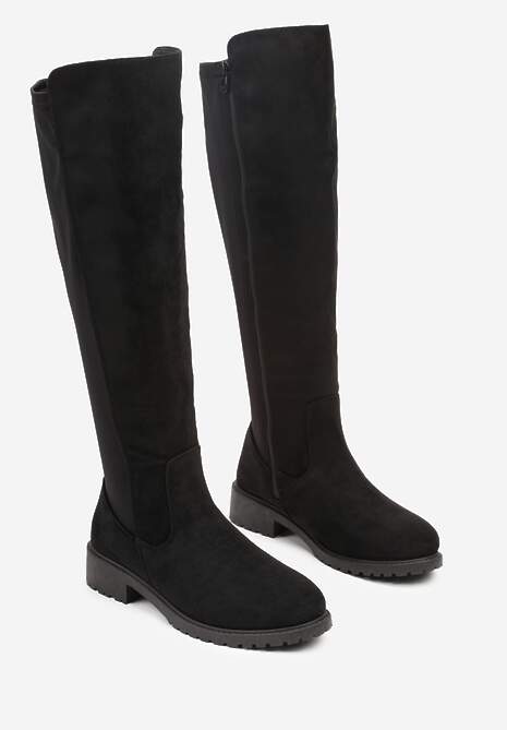 Czarne Kozaki Vices Typu Muszkieterki Anlave