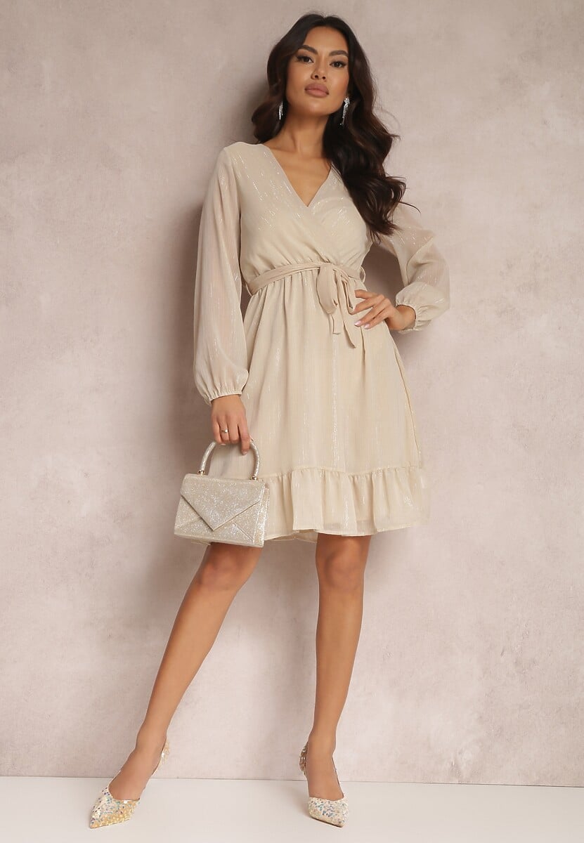 Beżowa Sukienka Iphina