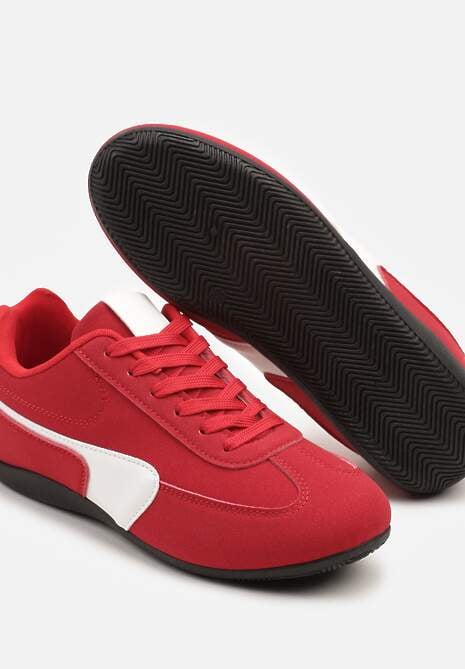 Czerwone Sneakersy Typu Klasyczne Tenisówki Zelritia