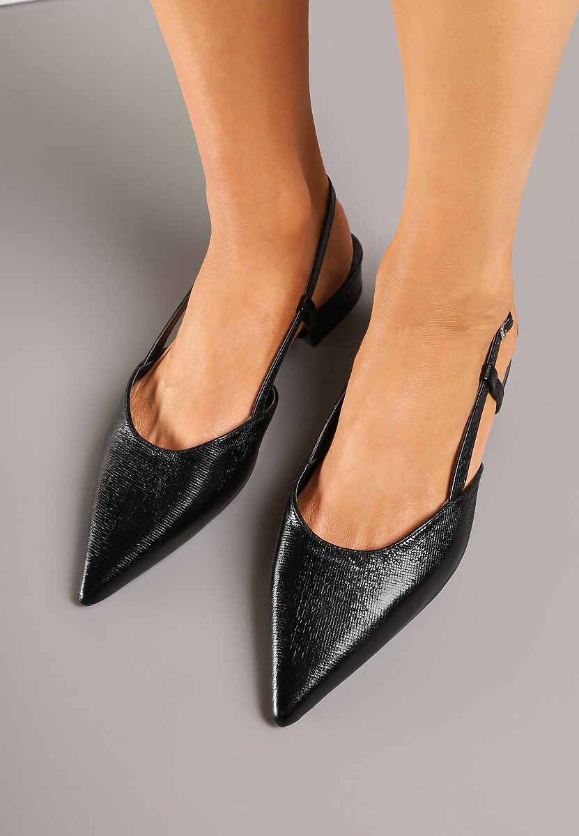 Czarne Sandały Vices Typu Slingback Nilessea