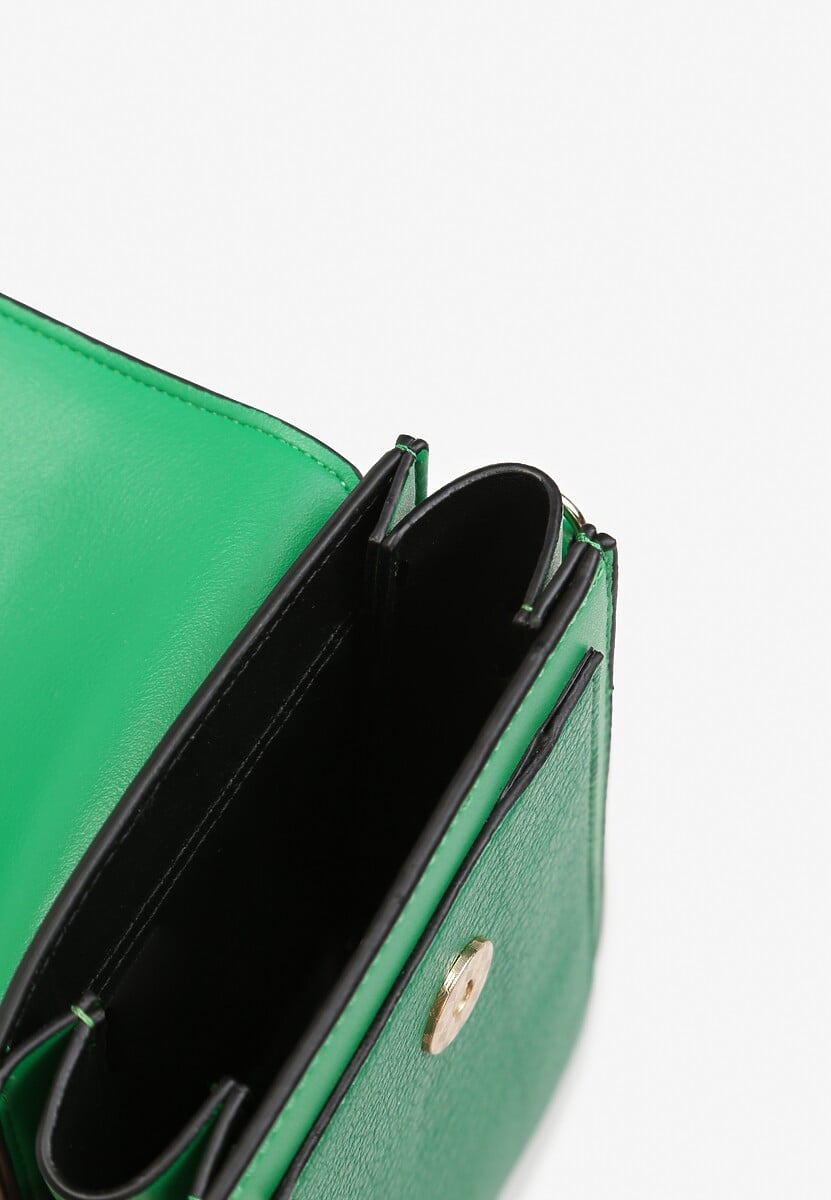 Zielona Torebka-Portfel z Odpinanym Paskiem i Kieszonkami Isamille