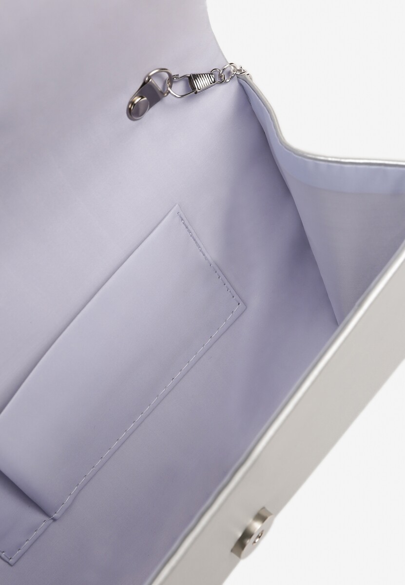 Srebrna Torebka Kopertówka z Dodatkowym Łańcuszkiem Flelina