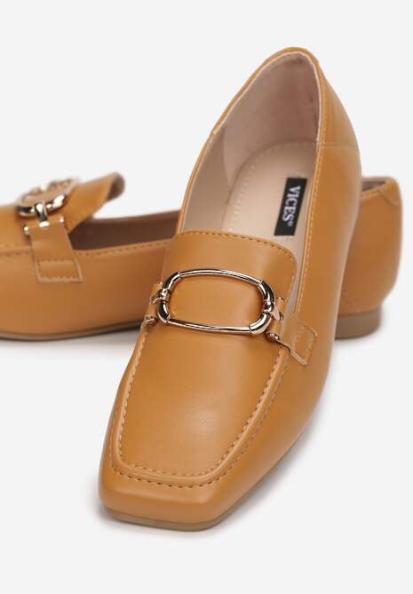 Ciemnobeżowe Mokasyny Salopea