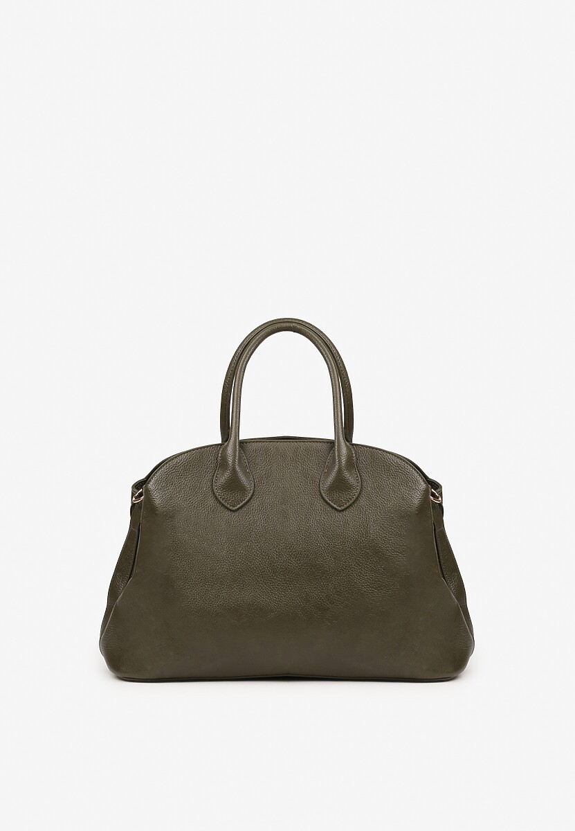 Czarna Torebka Shopperka na Ramię z Paskiem Arovire