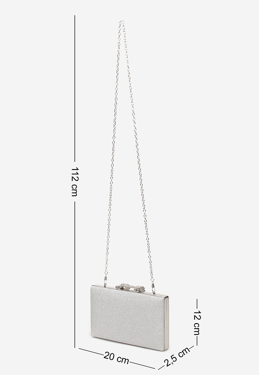 Srebrna Torebka z Cyrkoniami i Brokatowym Wykończeniem Hulicca