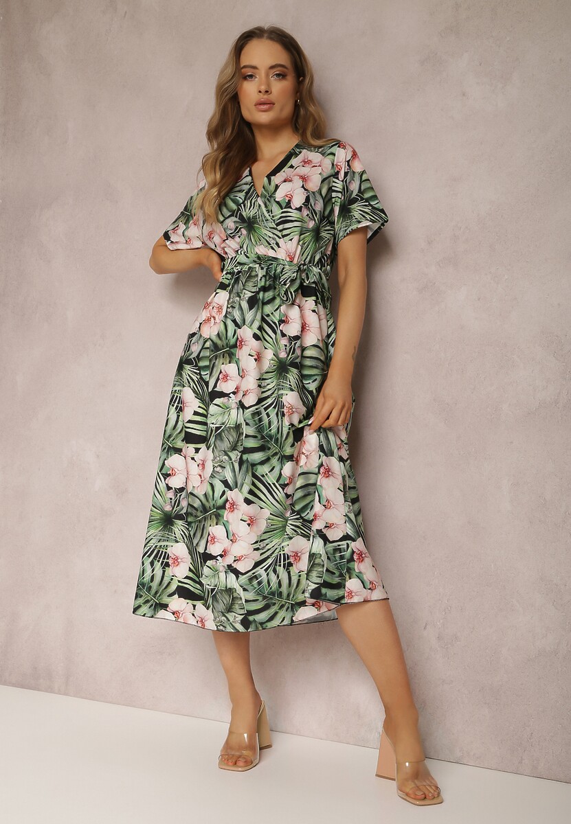 Czarno-Zielona Sukienka Matheisa