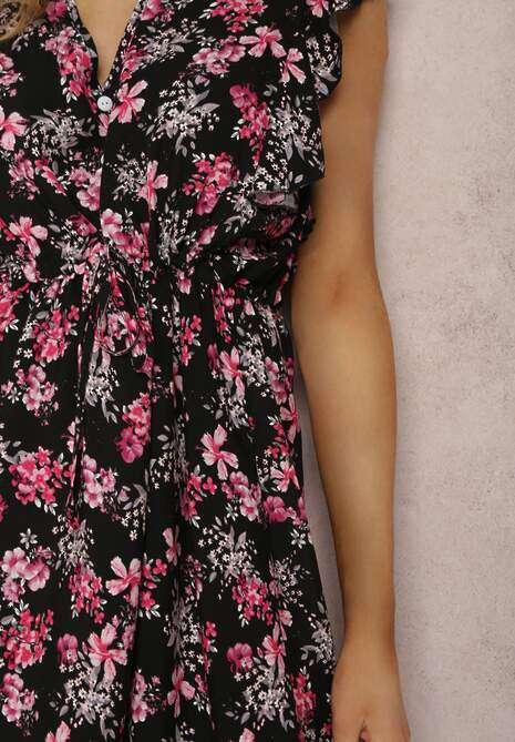 Czarna Sukienka z Wiskozy Philameia