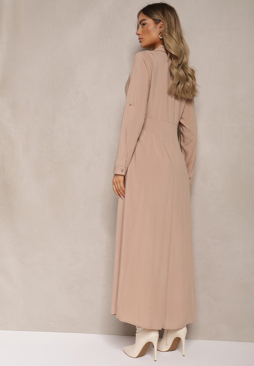 Jasnobeżowa Sukienka Hillcrest