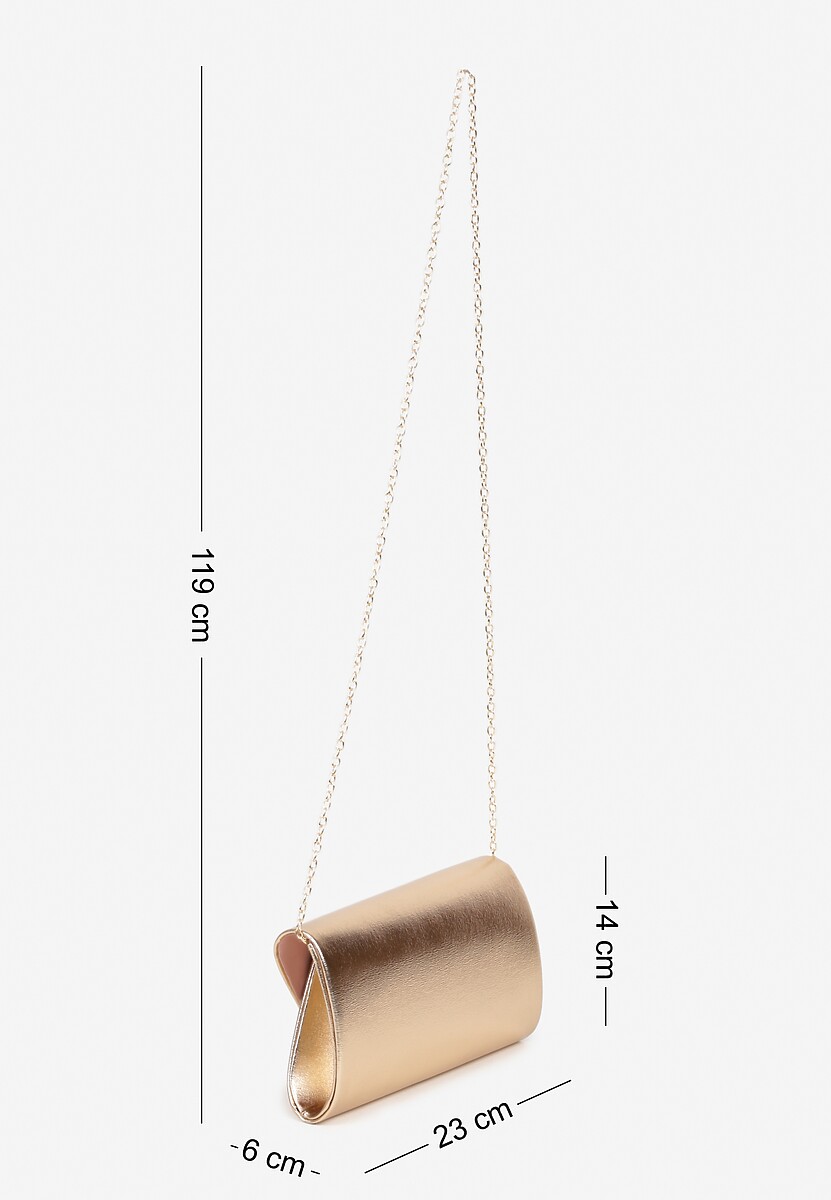 Szampańska Klasyczna Torebka Kopertówka na Odpinanym Łańcuszku Aqitta