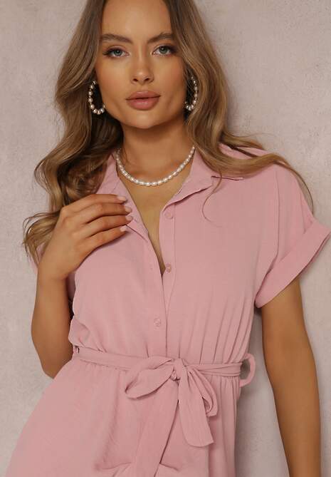 Ciemnoróżowa Sukienka Dipkey