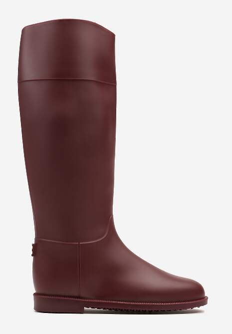 Bordowe Stylowe Kalosze w Stylu Oficerek Nelreia