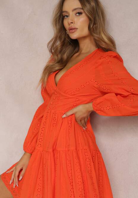 Pomarańczowa Sukienka Arierith