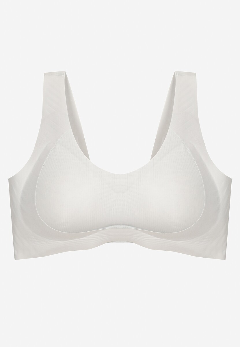 Jasnoniebieski Gładki Biustonosz Typu Braletka Harises