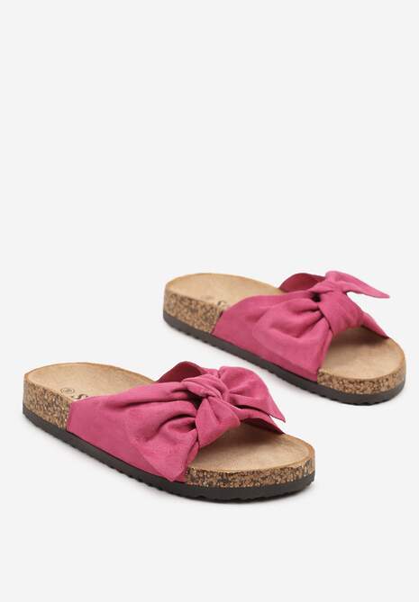 Fuksjowe Klapki z Ozdobną Kokardą Melanoriela