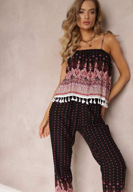 Czarno-Różowy Kombinezon Picture of You