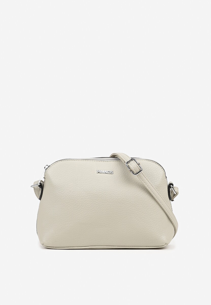 Jasnoszara Torebka Typu Listonoszka o Prostokątnym Kształcie Silisette