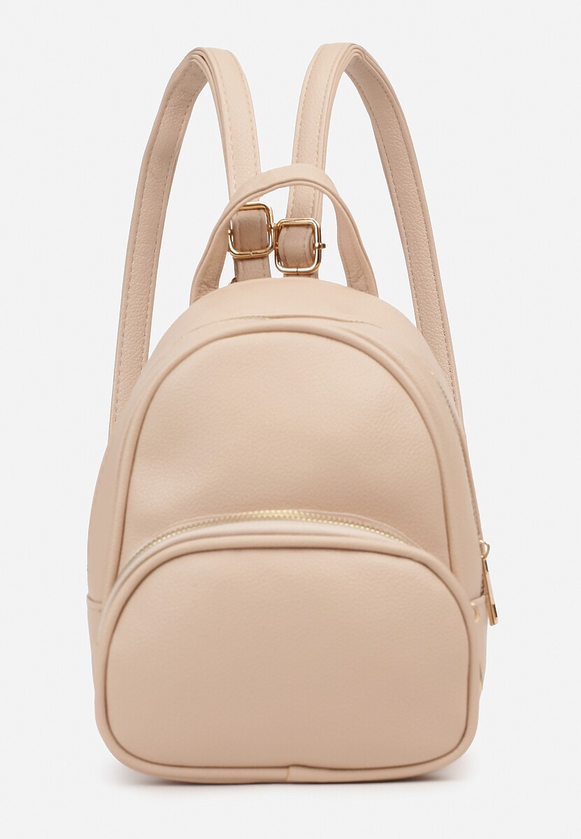 Ciemnobeżowy Casualowy Plecak z Regulowanymi Odpinanymi Paskami Nelarise