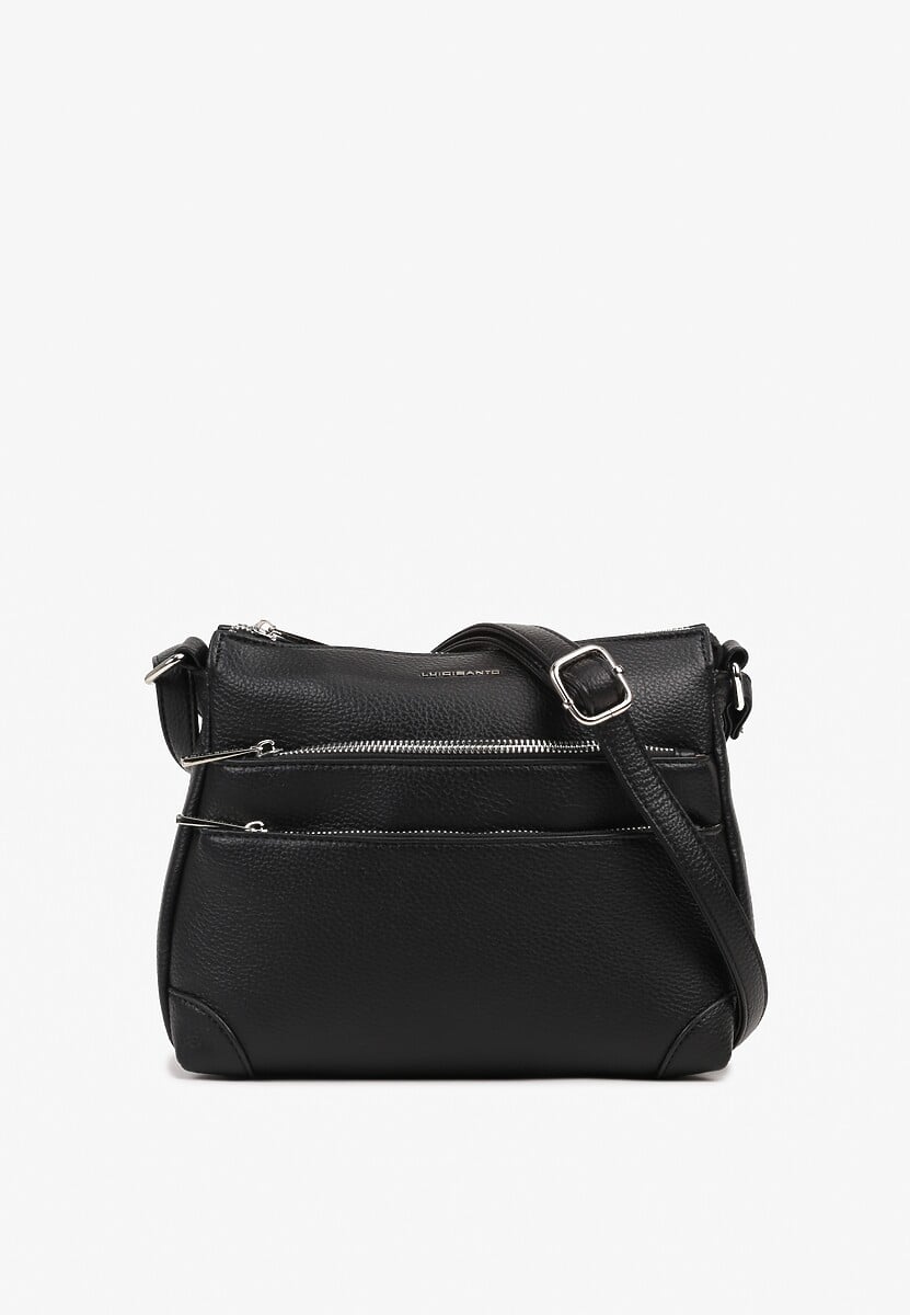 Biała Torebka Listonoszka z Ozdobnymi Suwakami Sonendria