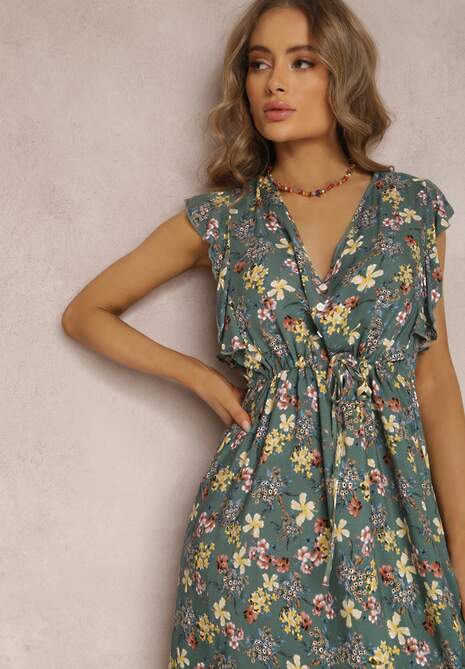 Zielona Sukienka z Wiskozy Philameia