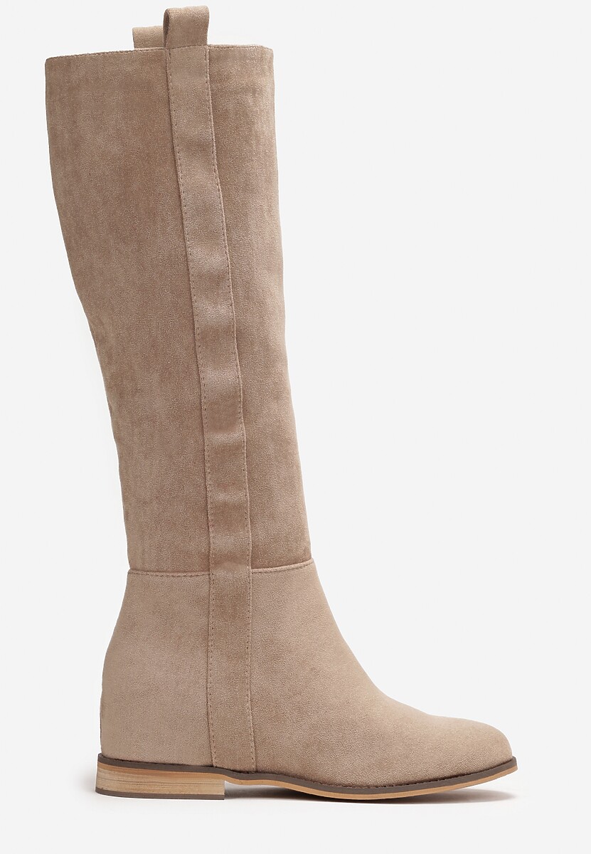 Beżowe Kozaki na Ukrytym Koturnie Palvisa