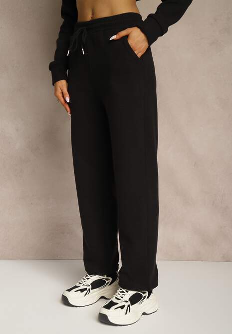 Czarny 2-częściowy Komplet Dresowy z Bluzą i Spodniami Orifira