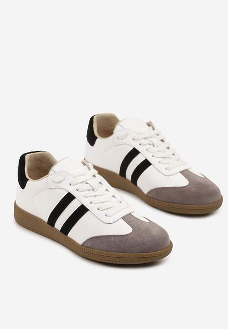 Białe Skórzane Sneakersy Tenisówki Velauri