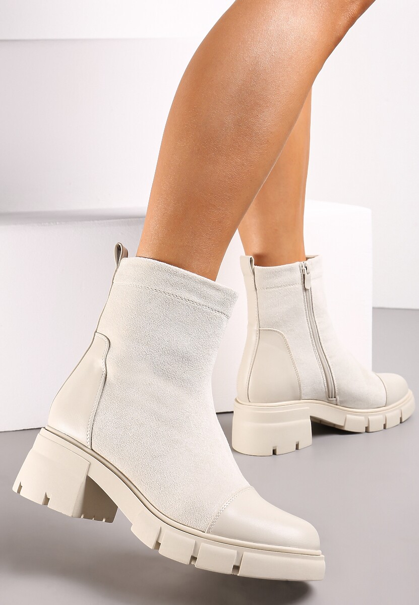 Czarne Botki za Kostkę na Niskim Obcasie Bellaxa