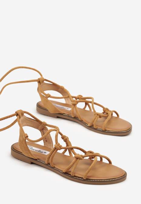 Brązowe Klasyczne Sandały Typu Rzymianki Anivena